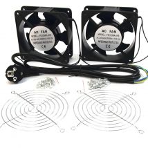 Powergreen Doble Ventilador 12cm para Armario Rack - Kit de Ventilación