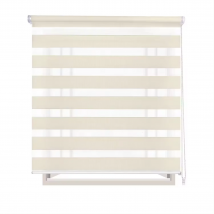 Estor Enrollable, Doble Capa Noche y Día, 60-160x180cm, Fácil de Instalar, para Ventanas y Puertas, Translúcido y Opaco