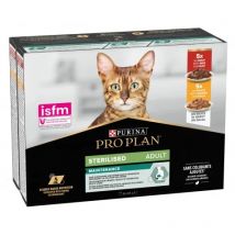 Pro Plan Multisobre Adult Sterilised Buey Y Pollo En Salsa Gatos 10 X 85 Gr