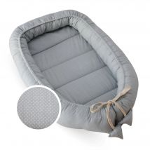 Cuna Nido Bebé SEB MARKET Reversible y Fácil de Lavar. Suave 100% Algodón. Acolchada y Transpirable. Sueño Plácido