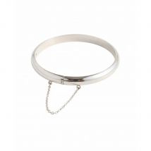 Pulsera media caña lisa 7 mm (Plata de Ley 925)