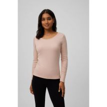 Ysabel Mora - Camiseta cálida algodón manga larga cuello redondo nude