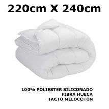Edredón Nórdico Cama 150 Microfibras 220cmx240cm Blanco - Cálido y Acogedor