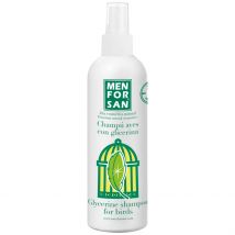 Menforsan Champú para Loros con Glicerina 125ml, Cuida y Embellece las Plumas de Tu Loro, Limpieza Profunda y Hidratación Natural