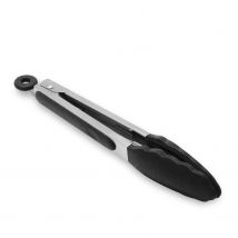 DAM. Pinzas Comida de Acero Inoxidable y Punta de Silicona de Grado Alimenticio sin BPA 18 cm. (7 pulgadas) 21x2,5x2,8 cm.