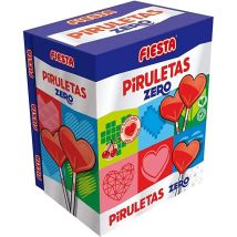 PIRULETA FIESTA ZERO SIN AZÚCAR 70 UNIDADES, SIN GLUTEN, SIN LACTOSA, APTO PARA VEGANOS – CHUCHEZ.COM