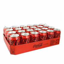 Coca Cola Sabor Original Refresco de cola Pack de 24*330 ml,Coca-Cola Zero Azúcar lata 24*330ml