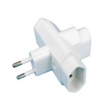Adaptador de 3 tomas con protección para niños. Blanco 36.047/P Electro DH. 8430552127818