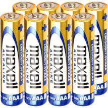 Maxell AAA Alkaline Batteries LR03 1.5V, Long-Lasting, Non-Rechargeable – 12 Blister Pack de 48 Pilas