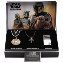 Réplicas Star Wars el mandaloriano colgante mythosaurio, medalla imperio galactico y pin beskar