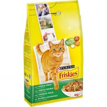 Friskies Purina Pienso para Gato Adulto con Conejo, Pollo y Verduras, bolsa de 4kg