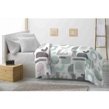 MIRACLE Nórdico reversible multicolor con diseño de formas irregulares modelo ELVA