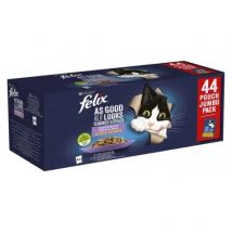 Felix Fantastic Multipack Selección De Sabores En Gelatina Para Gatos 44 X 85 Gr