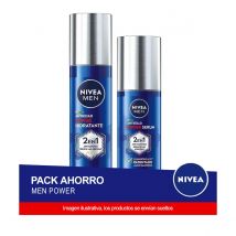 NIVEA MEN POWER Pack ahorro - Contiene Crema hidratante y Sérum