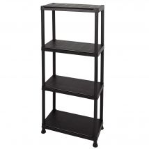 Curver - Estantería almacenaje, 90% plástico reciclado, color negro, fácil montaje sin herramientas, estable y resistente, almacenamiento ampliable, multiusos, variedad de medidas, ideal para