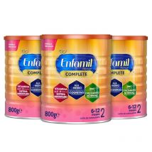 Pack x3 Enfamil Complete 2, Leche Infantil de Continuación de 6 a 12 Meses, 800 gr - Pack de 3 Latas