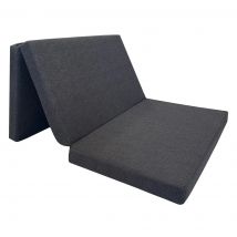 Acomoda Textil – Colchón Plegable con Espuma Alta Densidad y Funda con Cremallera Gris 180x90x8 cm.