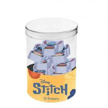 Disney Lilo y Stitch Mix-Cubo con 12 gomas de borrar, violeta