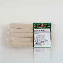 Bratwurst Artesanal de Cerdo EMBUTIDOS LA PEPITA – Pack 10 Unidades (950 g) | Envasado al Vacío | Receta Tradicional Alemana | Sabor Intenso | Producto Cocido | Sin OGM | Elaborado en España