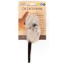 Gloria Juguete Calatrava Ratoncito con Piel de Conejo para Gatos 1 unidad