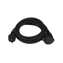 Perel Cable Prolongador de Goma Resistente - 5 M - 3g1.5 - Toma de Tierra Lateral