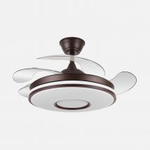 FABRILAMP -Ventilador Dc Dani 59w 6980lm Marron 4 Aspas desp.107d 3000-4000-6000k Remoto, Reg.intensidad, Memoria Y Temporizador