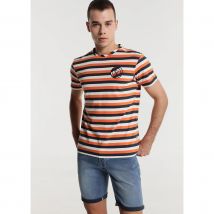 SIX VALVES - Camiseta de manga corta estampado multirayas