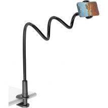 IPSDI  Soporte Movil Mesa: Sujeta Móvil Teléfono [Brazo Largo de 90 cm] Pinza Movil Flexible para Serie iPhone 14, 13, 12, 11 Pro MAX Mini/Celulares Samsung/Huawei/Google Pixel, Otras Smartphones