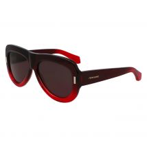 FERRAGAMO SF2029SE Gafas, Mujer, Rojo Oscuro Transparente Degradado, Talla Única