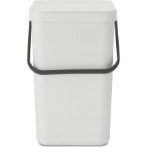BRABANTIA Sort & Go Waste Bin Light Grey 25 L - Cubo de Basura de 25 Litros, Color Gris Claro