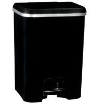 COM-FORT HOUSE Cubo de Basura Pedal 26 Litros Negro
