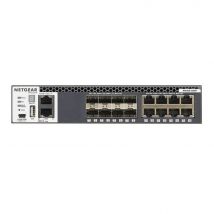 Netgear XSM4316S-100NES - Switch Apilable de Medio Formato (M4300-8X8F de 16 Puertos 10G, 8x10gbase-t, 8xsfp+, para Top-of-the Rack y Agregación de Servidores o Core de Red) - Alta Velocidad