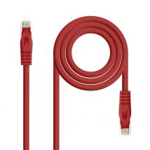 Nanocable Latiguillo RJ45 Cat6a UTP CU LSZH 0.5m Rojo 100% Cobre
