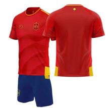 RFEF - Minikit Réplica Primera Equipación de la Selección Española de Fútbol - Camiseta y Pantalón para Niños - 100% Poliéster - Eurocopa 2024 - Talla 14