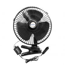 🥇Enerfero 8 pulgadas ventilador auto 12V-24V, mini ventilador silencioso,vendilador para coches,camiones y furgonetas (Negro,Azul 12V-24V)（024791）