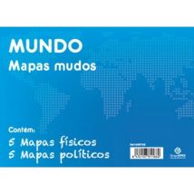 Grupo Erik Editores Pack 10 Mapas Mudos En Portugués Mundo Político Físico