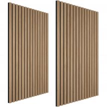 Tectake - Paneles acusticos decorativos SONIC WALL de MDF, Juego de piezas, 60 x 120 x 2,1 cm cada uno, Chapa de madera real, Absorción acústica, Tejido de fieltro y madera, Insonorización acústica