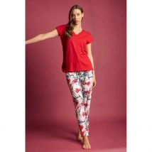 Pijama con Pantalón Largo para Mujer de Entretiempo, 63068 Color Rojo, Admas