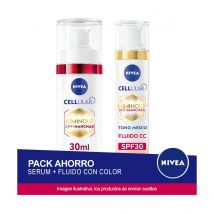 NIVEA LUMINOUS 630 Pack ahorro - Contiene Serum Facial 2 en 1 antimanchas y Antiedad + Fluido CC con color FP30 (Tono Medio)