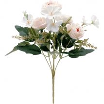 Poenia Arte Floral - Ramo de Rosas Artificiales - Decoración Duradera - Variedad de Colores - 30cm - 3pcs