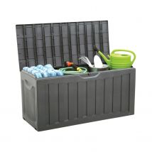 Baúl Exterior de Resina | 7house | Arcón Exterior para Jardín, Terraza o Balcón | Baúl Impermeable | Baúl para Objetos y Juguetes | 340 Litros | 118x53x57cm