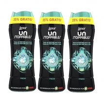 LENOR Unstoppables Fresh Perlas Impulsoras De Fragancia Pack 3 x 270g, Perlas de Perfume para la Ropa con Aroma Floral, Impulso de frescura en Cada Lavado