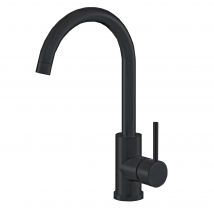 Aica Grifo Cocina Monomando Inoxidable Caño Giratorio 360° Fregadero Negro