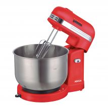 Batidora amasadora Jocca con bowl de acero inoxidable con capacidad de 3.5L y autorrotación, 5 velocidades, 2 varillas diferentes con empuje ajustable izquierda o derecha y 350W de potencia