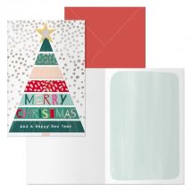Dohe natale pack de 6 tarjetas de felicitación navideña con sobre - tamaño cerrado 11.5x17cm, abierto 23x17cm - papel offset - impresas a todo color