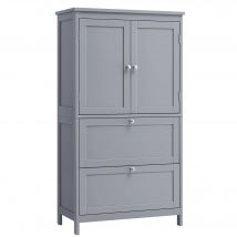 VASAGLE Mueble de Baño, Armario de Baño, Armario de Cocina, Armario Almacenaje con 2 Cajones y 2