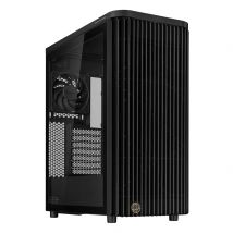 ASUS ProArt PA401, Chasis ATX con Panel de Vidrio Templado, Compatible con GPU de hasta 314 mm, Dos Ventiladores de 160 mm, Bloqueo del Panel Lateral, Soporte para Fuente de Alimentación Extraíble