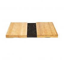 Tabla de Cortar de Madera de Bambú Multiusos para Cocina, Ideal como Cubre Vitrocerámica y Protector de Encimera – 28x54x4,5 cm
