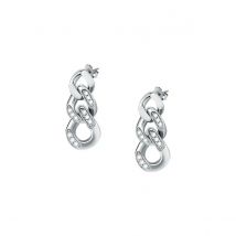 Chiara Ferragni Pendientes Mujer Chain Earrings Silver 33.4mm De Latón Plateado