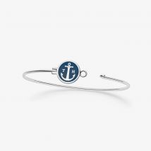 Tom Hope TM0301 Pulsera Azul Plateada Acero Inoxidable Mujer - Talla (19 5CM), Metal Acero Inoxidable